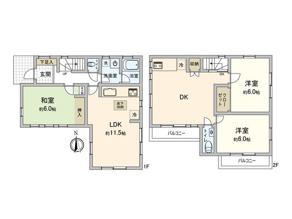 杉並区久我山4丁目 戸建 間取図(平面図)
