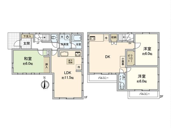 杉並区久我山4丁目 戸建 間取図(平面図)