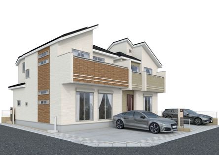 三鷹市深大寺1丁目 新築2号棟 外観パース図