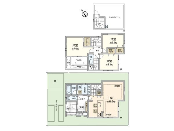 三鷹市井の頭2丁目 戸建 間取図(平面図) 三鷹市井の頭2丁目 戸建 間取図(平面図)