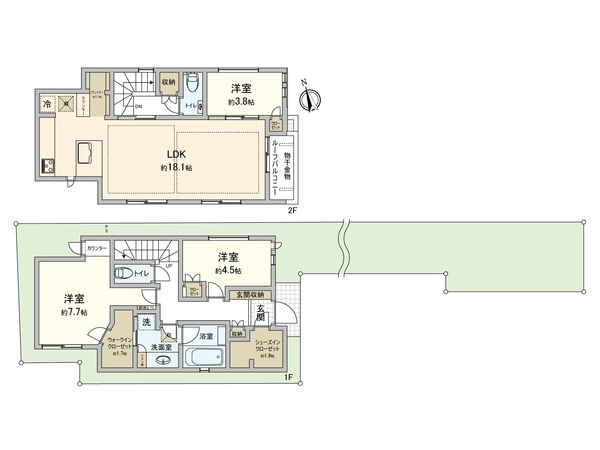 ファインコート西荻窪セレスコートNo.4 間取図(平面図) ファインコート西荻窪セレスコートNo.4 間取図(平面図)