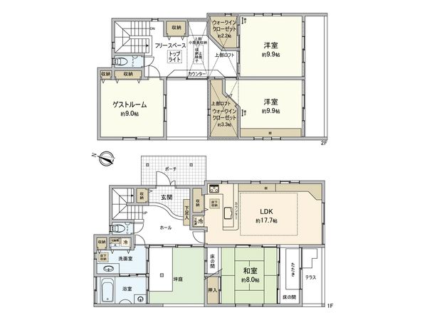 杉並区西荻北4丁目 戸建 間取図(平面図)