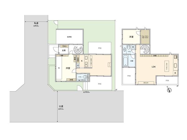 武蔵野市関前1丁目 戸建 間取図(平面図)
