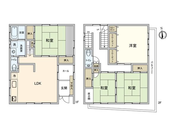 昭島市東町4丁目 戸建 間取図(平面図) 昭島市東町4丁目 戸建 間取図(平面図)