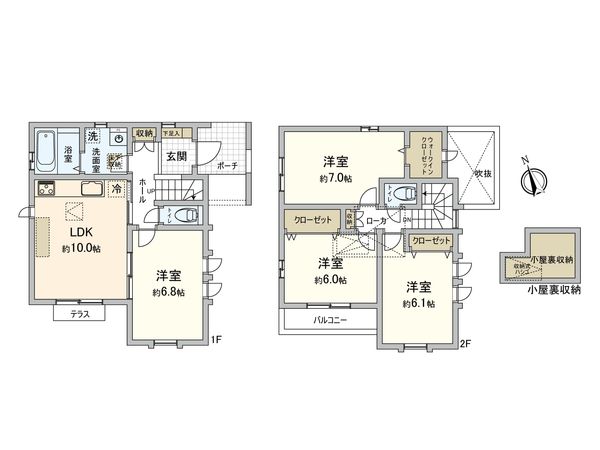 三鷹市井の頭1丁目 戸建 間取図(平面図) 三鷹市井の頭1丁目 戸建 間取図(平面図)