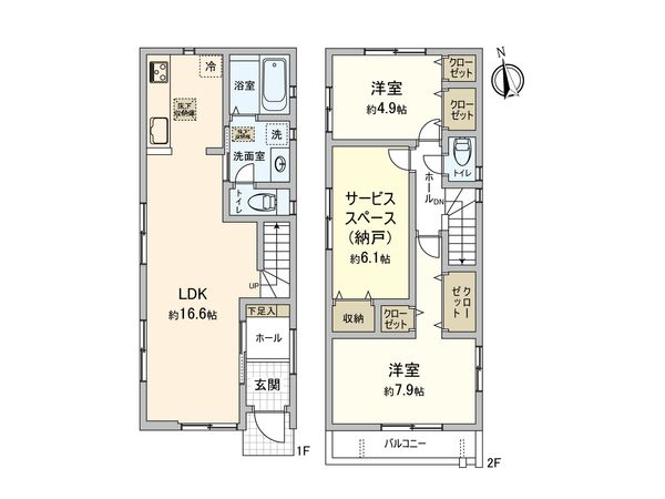 練馬区関町南2丁目 新築1号棟 間取図(平面図)