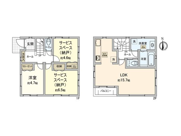 練馬区関町南2丁目 新築3号棟 間取図(平面図)