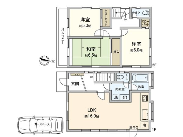 三鷹市新川5丁目 戸建 間取図(平面図)