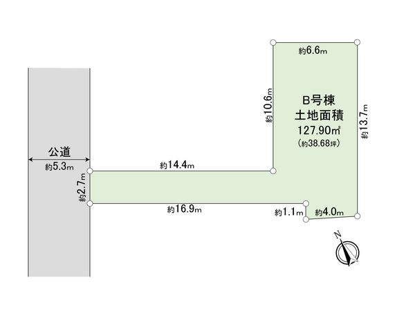 武蔵野市吉祥寺東町3丁目 戸建 B区画 区画図