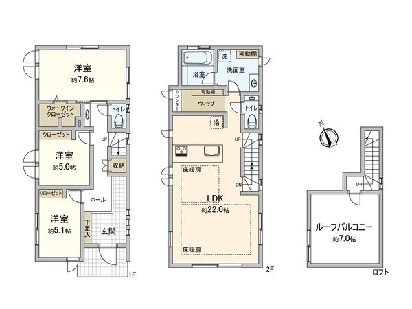 武蔵野市吉祥寺東町3丁目 戸建 B区画 間取図(平面図)