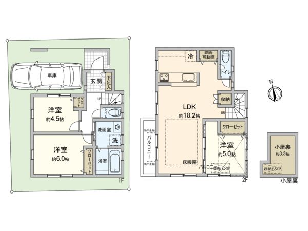三鷹市牟礼6丁目 戸建 間取図(平面図) 三鷹市牟礼6丁目 戸建 間取図(平面図)