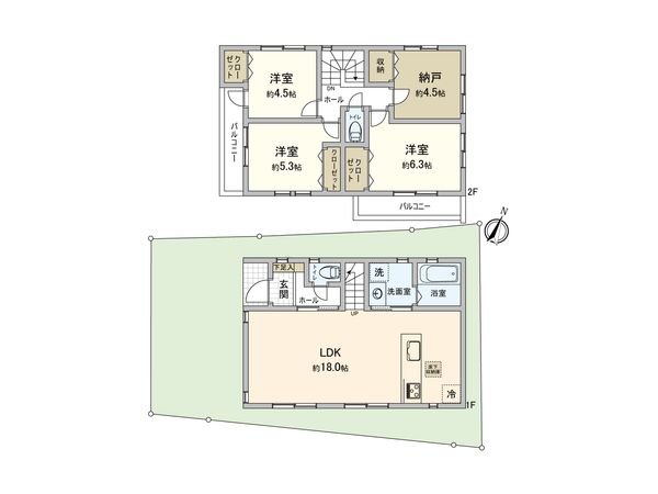杉並区西荻北4丁目 戸建 間取図(平面図) 杉並区西荻北4丁目 戸建 間取図(平面図)