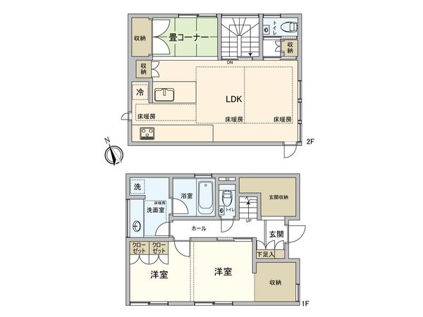 杉並区松庵3丁目 戸建 間取図(平面図) 杉並区松庵3丁目 戸建 間取図(平面図)
