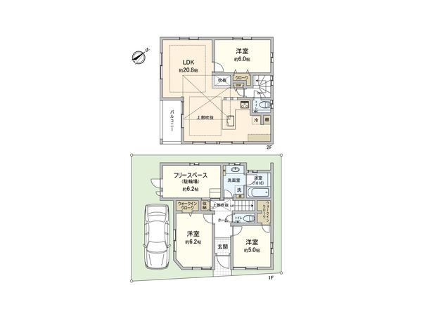 練馬区立野町 新築戸建 間取図(平面図) 練馬区立野町 新築戸建 間取図(平面図)