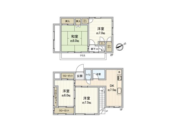 武蔵野市吉祥寺北町3丁目 戸建 間取図(平面図) 武蔵野市吉祥寺北町3丁目 戸建 間取図(平面図)