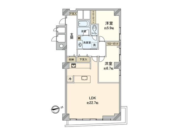 井の頭第2パークサイドマンション 間取図(平面図)