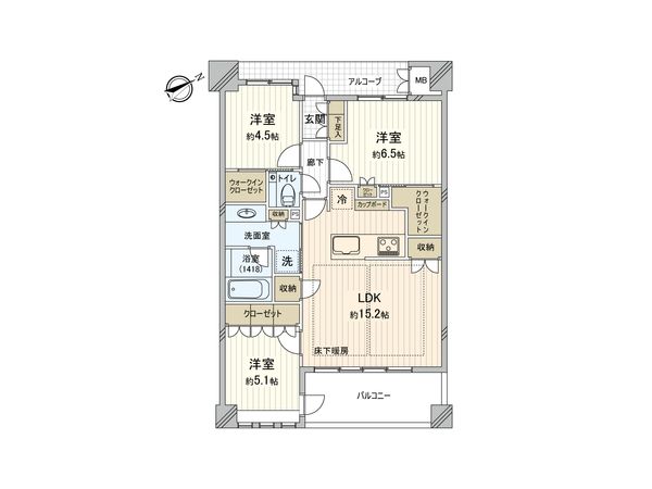 ジオ杉並松庵 間取図(平面図)