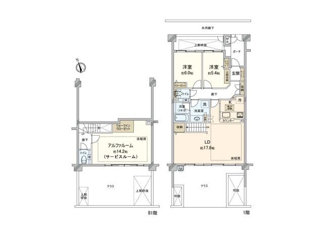 グローリオ吉祥寺北町 間取図(平面図) グローリオ吉祥寺北町 間取図(平面図)