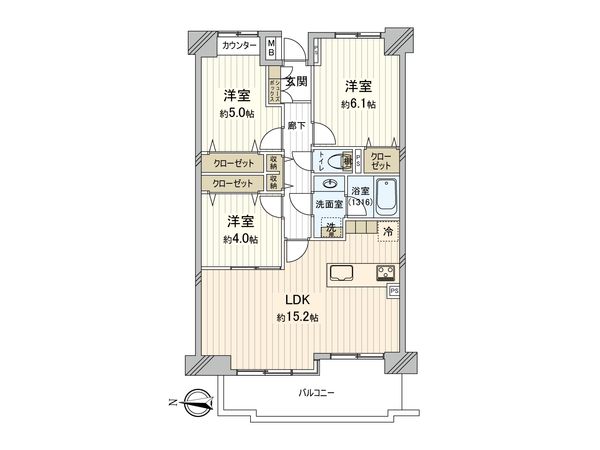 ユニオンパレス吉祥寺北1番館 間取図(平面図) ユニオンパレス吉祥寺北1番館 間取図(平面図)