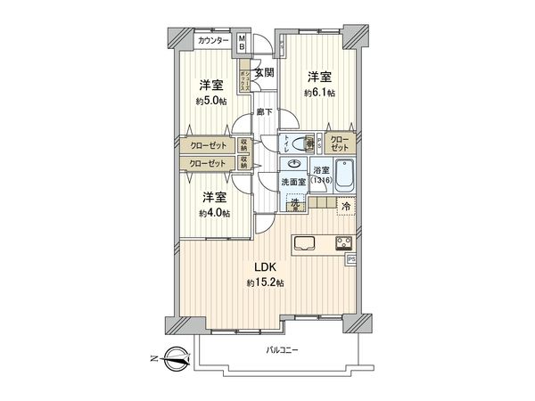 ユニオンパレス吉祥寺北1番館 間取図(平面図) 間取図(平面図)