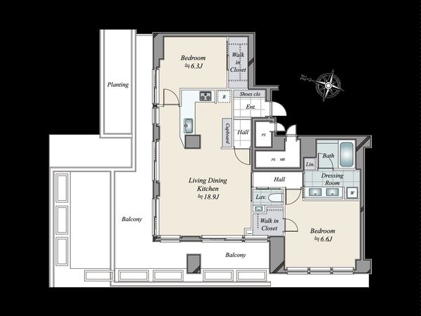 スカイプラザ赤坂 間取図(平面図)