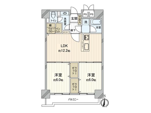 一橋学園サマリヤマンション 間取図(平面図)