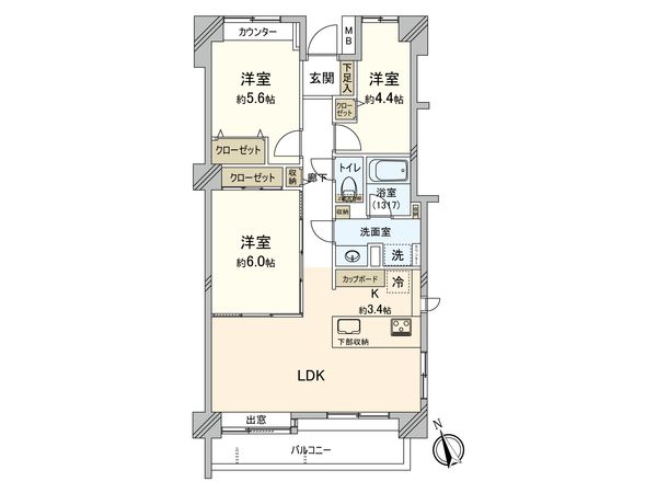 三鷹南ガーデンハウス 間取図(平面図) 三鷹南ガーデンハウス 間取図(平面図)