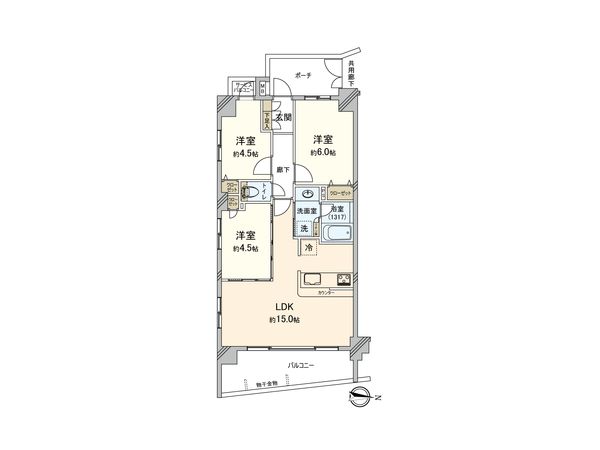 ベルジュール吉祥寺Ⅱ 間取図(平面図) ベルジュール吉祥寺Ⅱ 間取図(平面図)