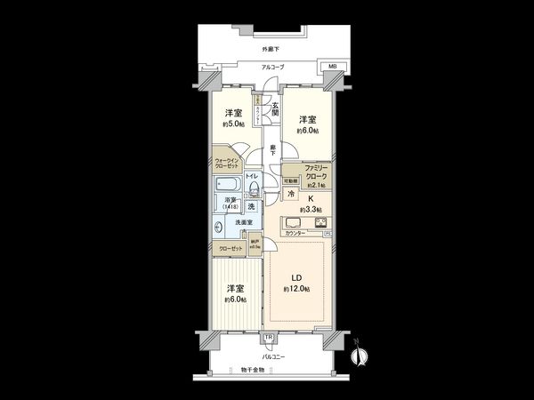 オーベルグランディオ吉祥寺Ⅱ 間取図