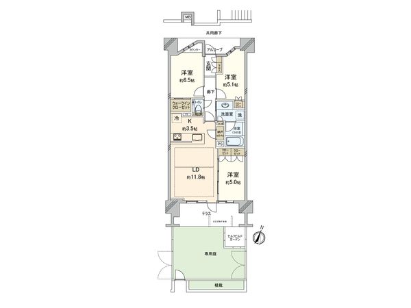 吉祥寺シンフォニア 間取図(平面図) 吉祥寺シンフォニア 間取図(平面図)