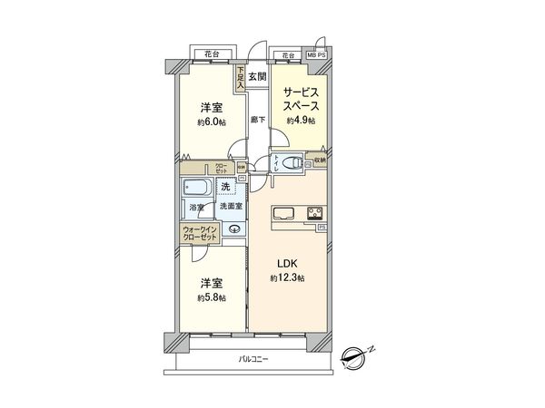 クリオ吉祥寺弐番館 間取図(平面図) クリオ吉祥寺弐番館 間取図(平面図)