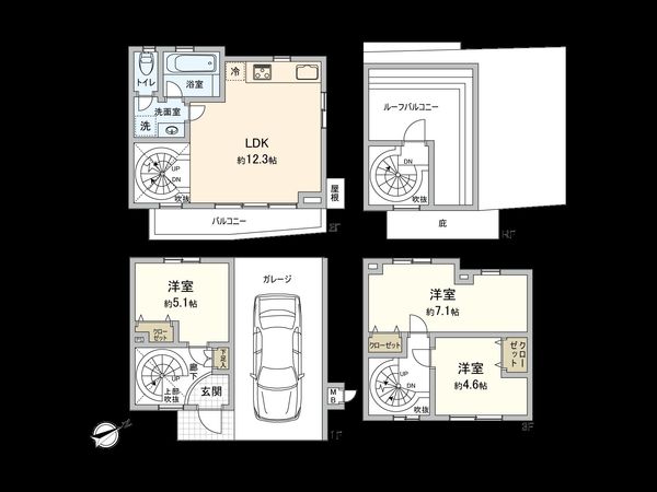 ガーデニア武蔵野 間取図(平面図) ガーデニア武蔵野 間取図(平面図)