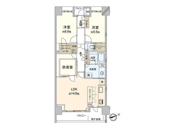 ザ・パークハウス武蔵野 間取図(平面図) 間取図(平面図)