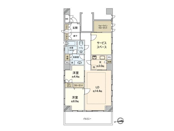 エスト・グランディールCARO吉祥寺本町 間取図(平面図) エスト・グランディールCARO吉祥寺本町 間取図(平面図)