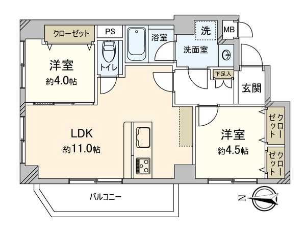 ベルメゾン武蔵関 間取図(平面図) ベルメゾン武蔵関 間取図(平面図)