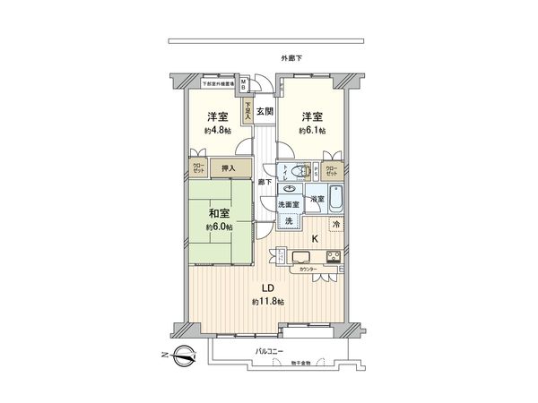 ユニオンパレス吉祥寺北1番館 間取図(平面図)