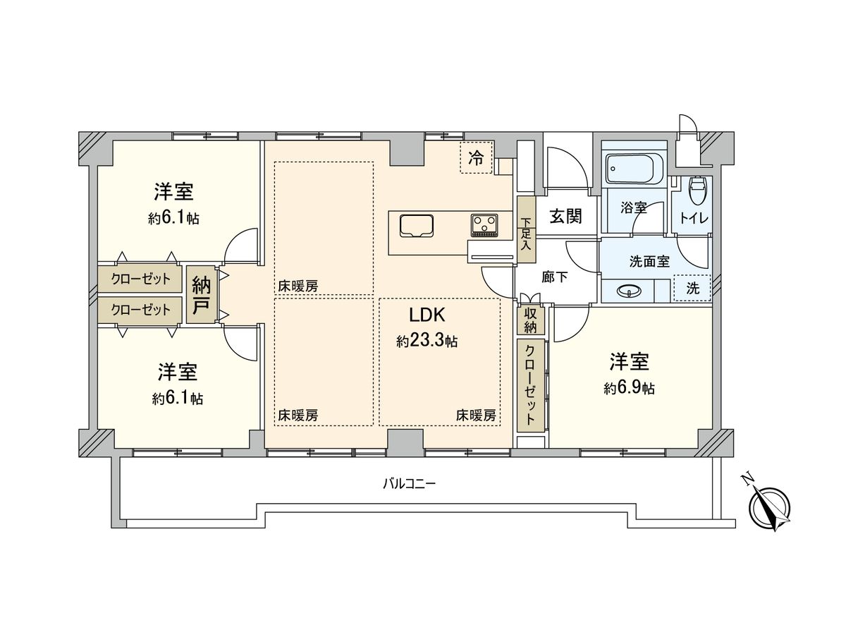 ルネ吉祥寺 間取図(平面図) 間取図(平面図)
