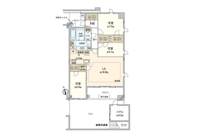 ジオ杉並松庵 間取図(平面図) ジオ杉並松庵 間取図(平面図)