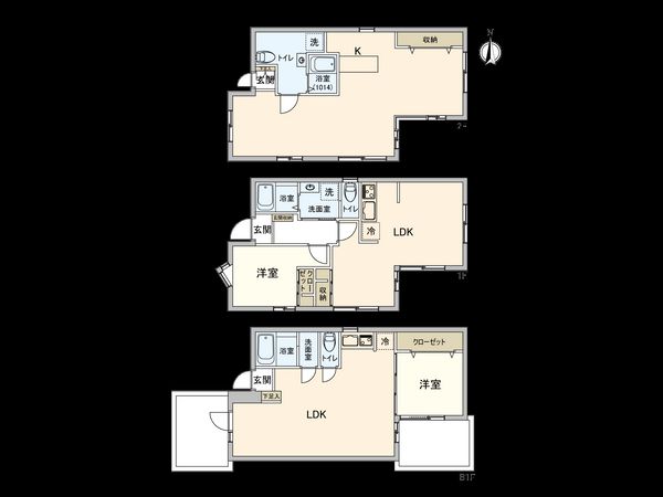 杉並区高円寺北4丁目 アパート 間取図(平面図) 杉並区高円寺北4丁目 アパート 間取図(平面図)