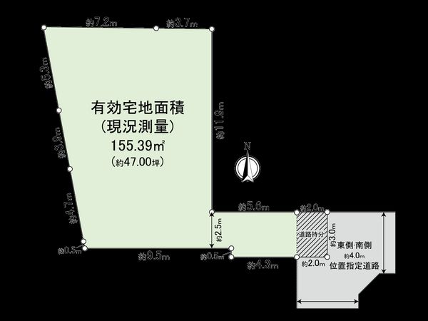 国分寺市西町5丁目 土地 区画図