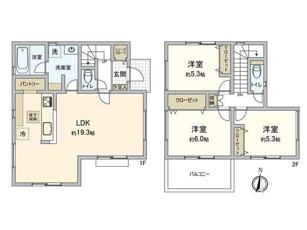建物プラン例 (間取り図)