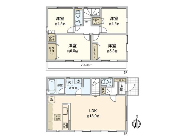 建物プラン例 (間取り図)
