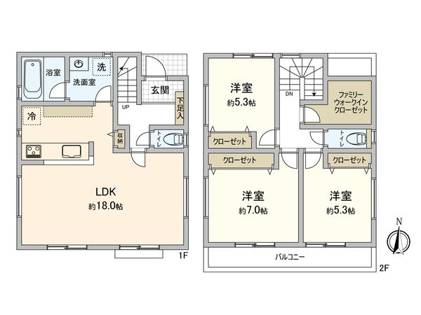 建物プラン例 (間取り図)