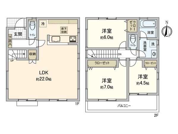 建物プラン例 (間取り図)