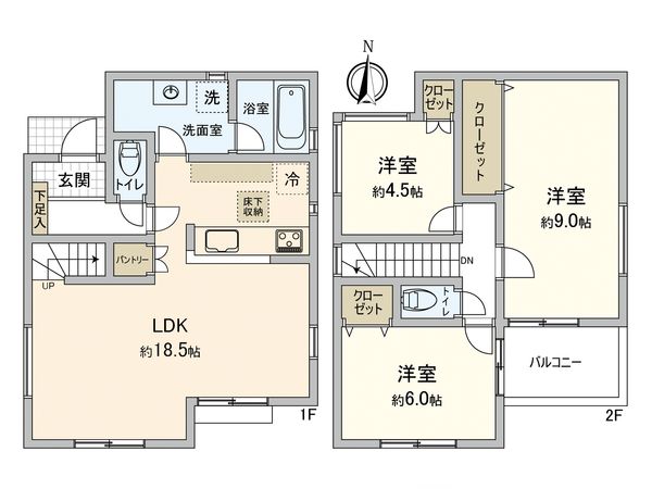 建物プラン例 (間取り図)