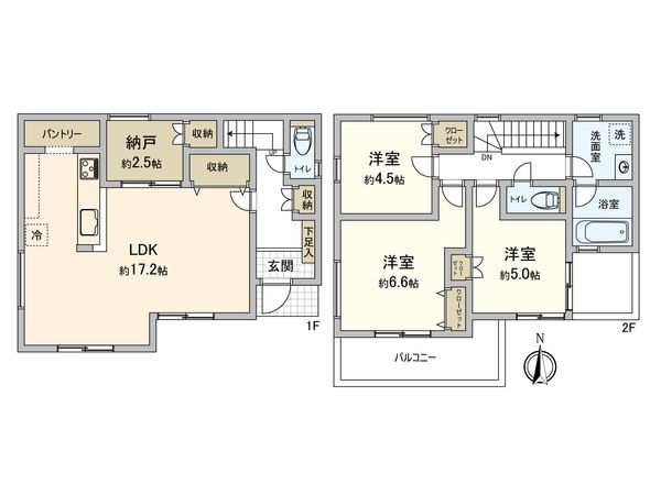 建物プラン例 (間取り図)