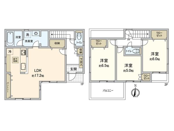 建物プラン例 (間取り図)