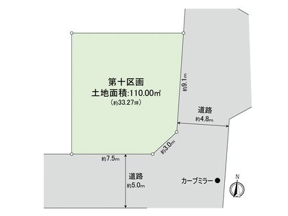 国立市東3丁目 10区画 区画図