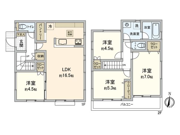 建物プラン例 (間取り図)