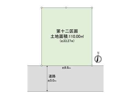 国立市東3丁目 12区画 区画図